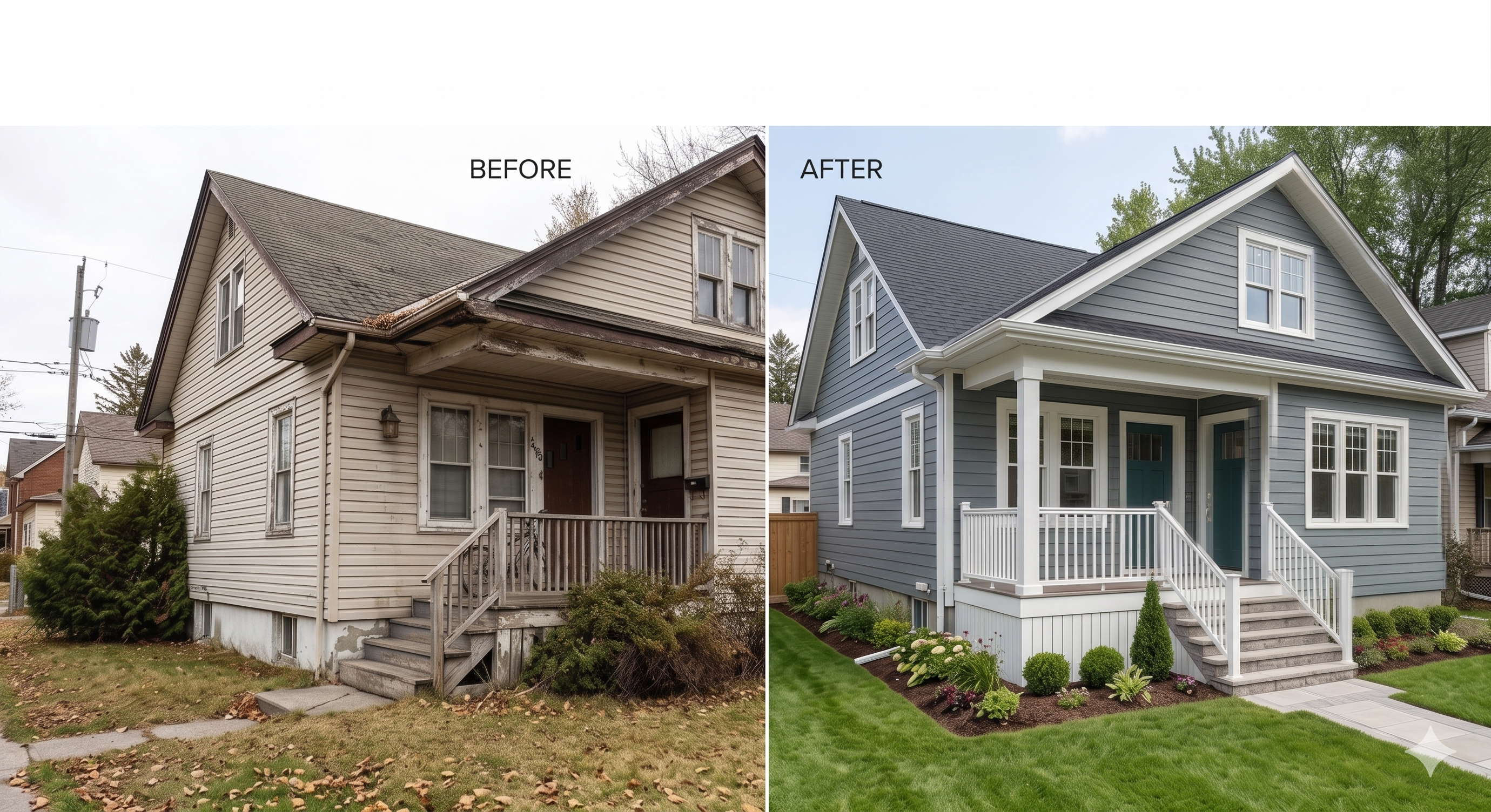 Exterior renovation result Ottawa — side view