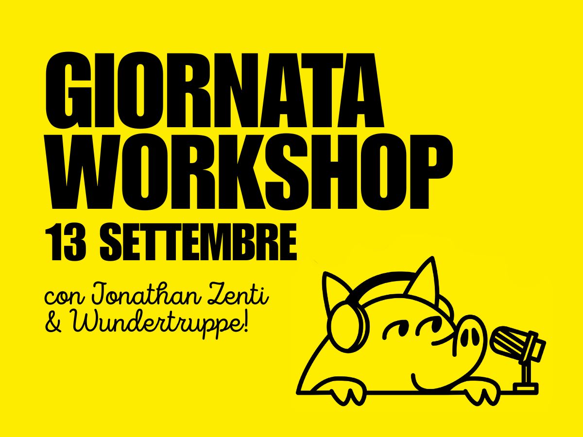 Giornata Workshop | 13 Settembre | Prenotazioni, immagine promozionale
