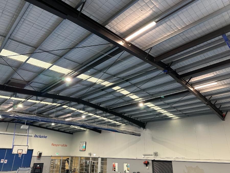 High-bay LED lighting upgrade in a Melbourne warehouse by Tecpro Electrical