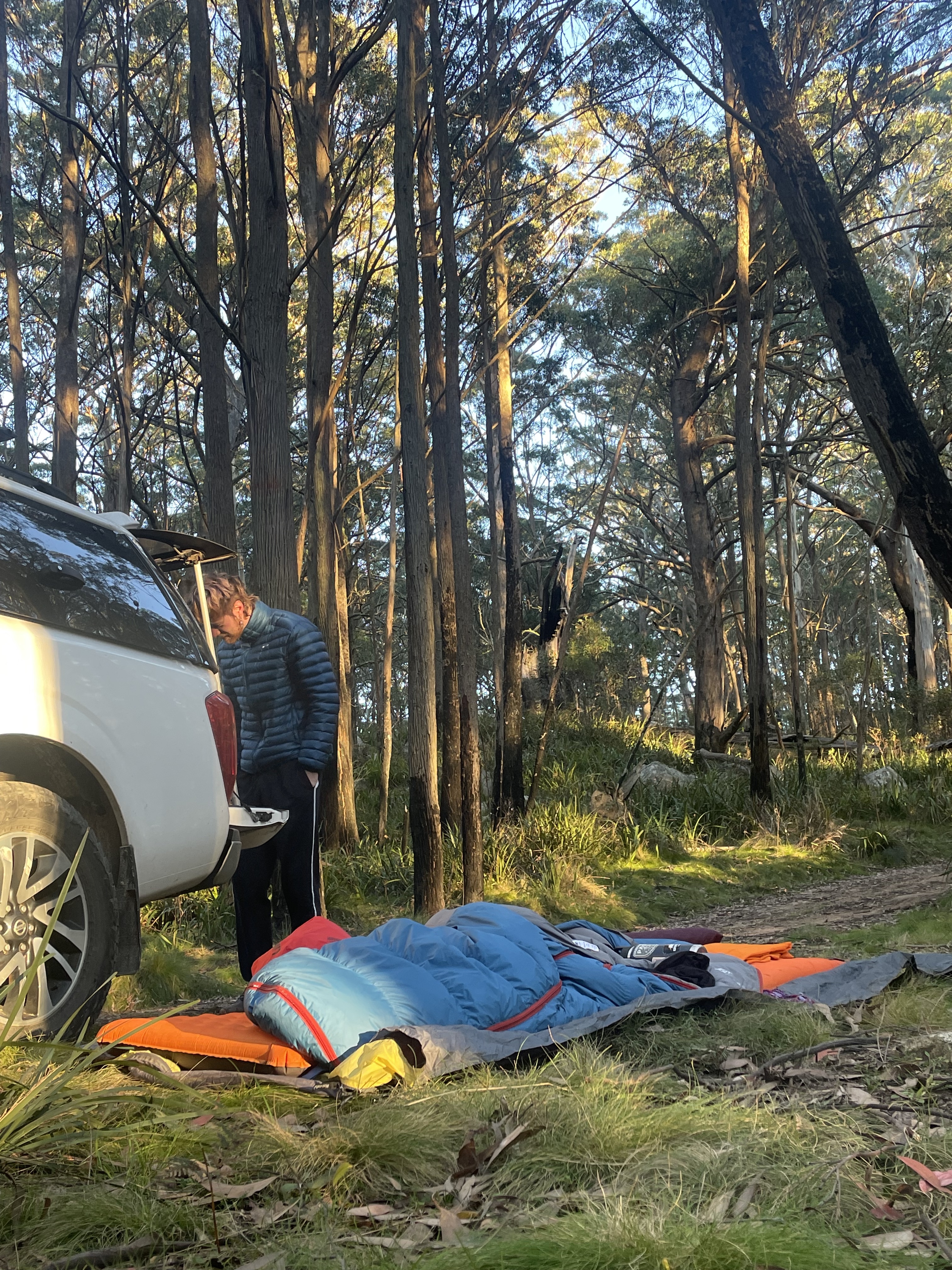 Photo of Mate Cooking Food out of Back of Car