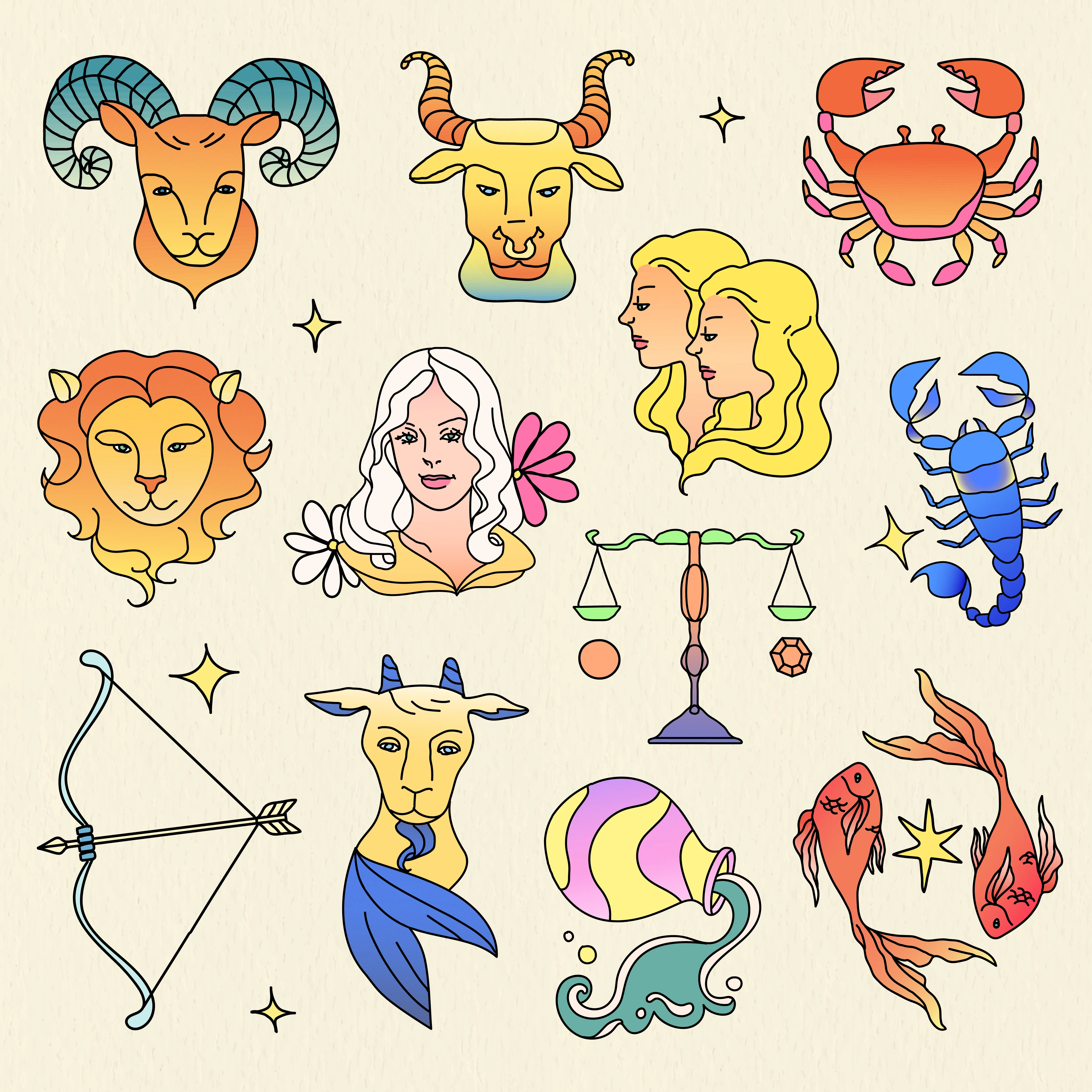 صفات الابراج والنجوم الروحية