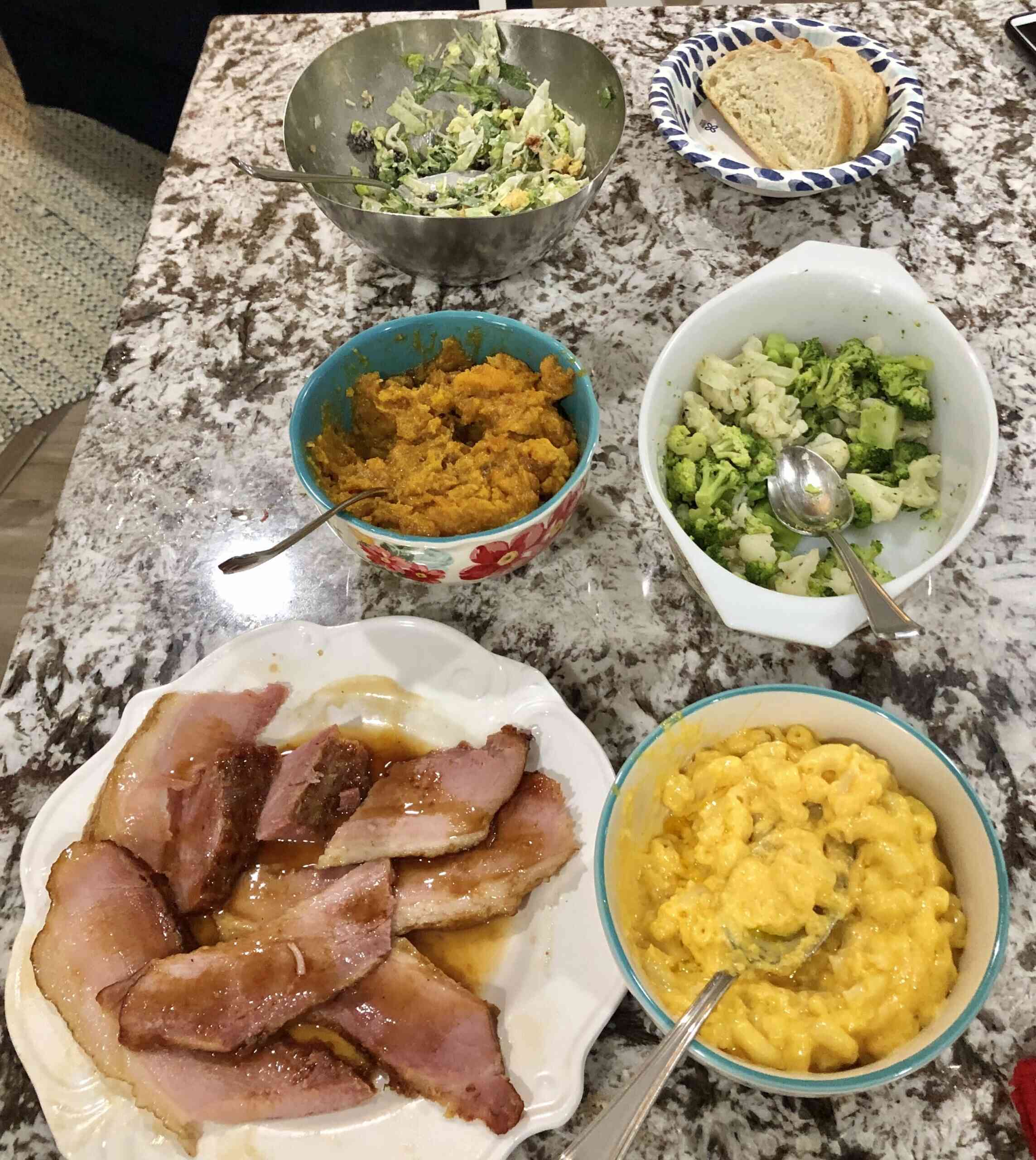 For our traditional candle-light Christmas Eve dinner, we had ham with all the trimmings! Yeah, it was amazing!
