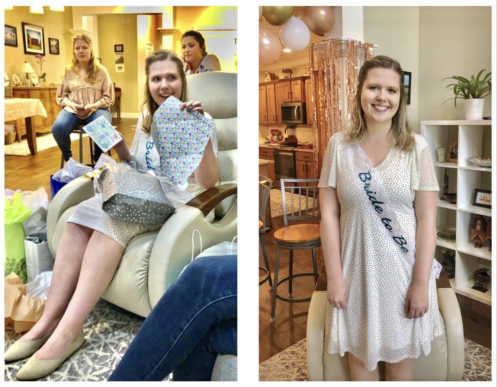 I hope using the same decorations that her school used wasn't too tacky, but it was all too beautiful to throw away. Let's just call it saving the environment (we also recycled the leftover dinnerware😉)!