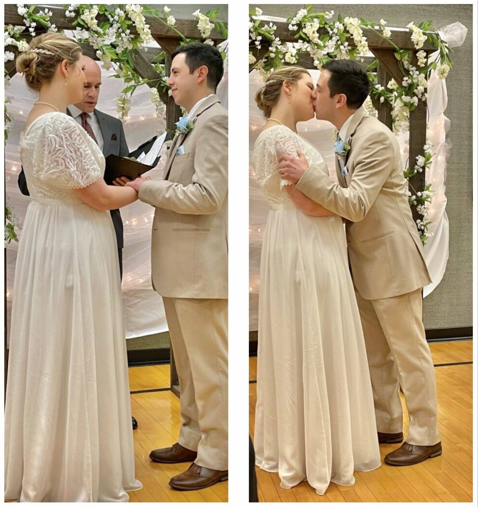 All of the pictures I'm posting for the ceremony, luncheon, and reception were taken by different people and sent to me (thank you Debbie, Veronica, and Mark!). Aubrey's friend McKenzie and her husband Paul, took professional pictures which are still being processed.