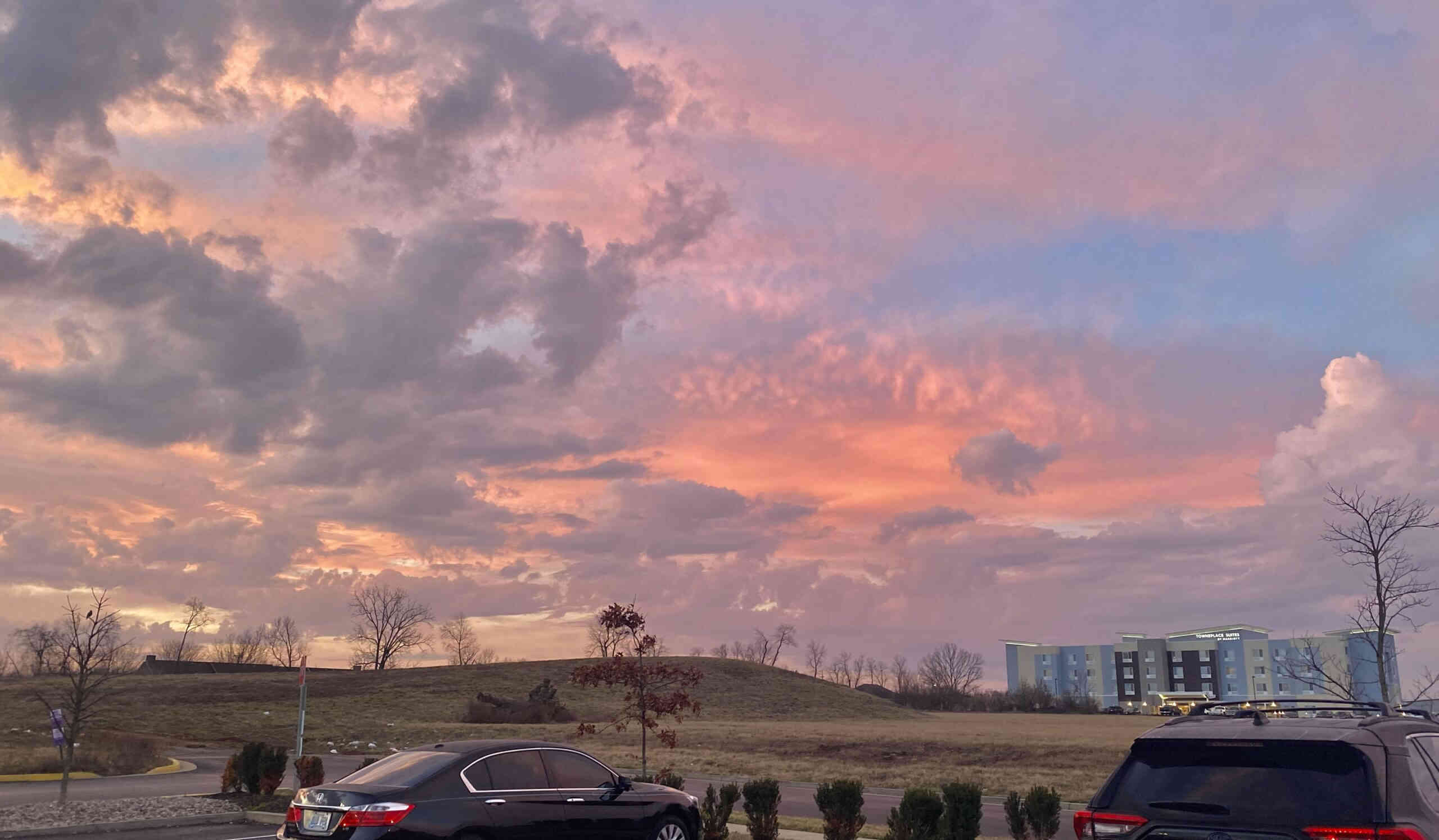 We had some beautiful sunrises in March, I took these pics coming out of the gym on two separate mornings.