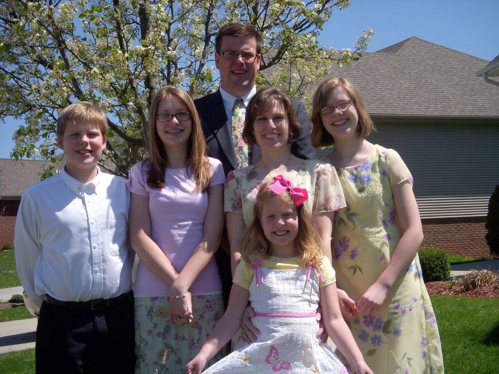 Happy Easter--You are never too old to: Pose for the outdoor family picture on Easter Sunday!