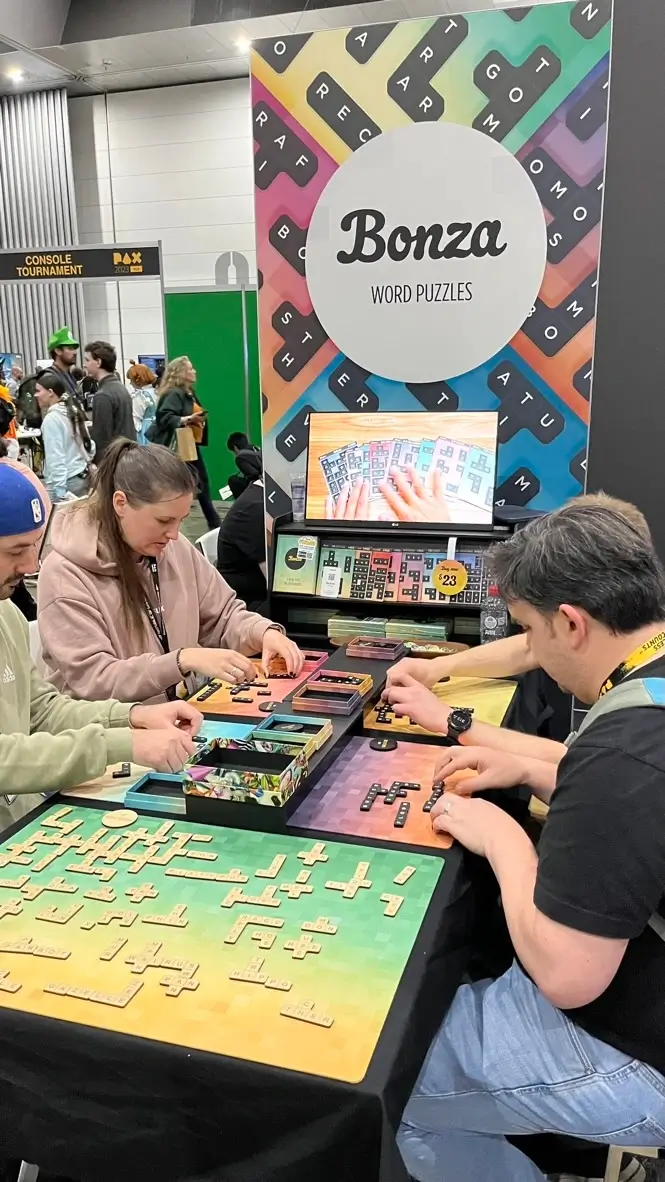 Gamers take on the Bonza word puzzle at PAX Australia 2023