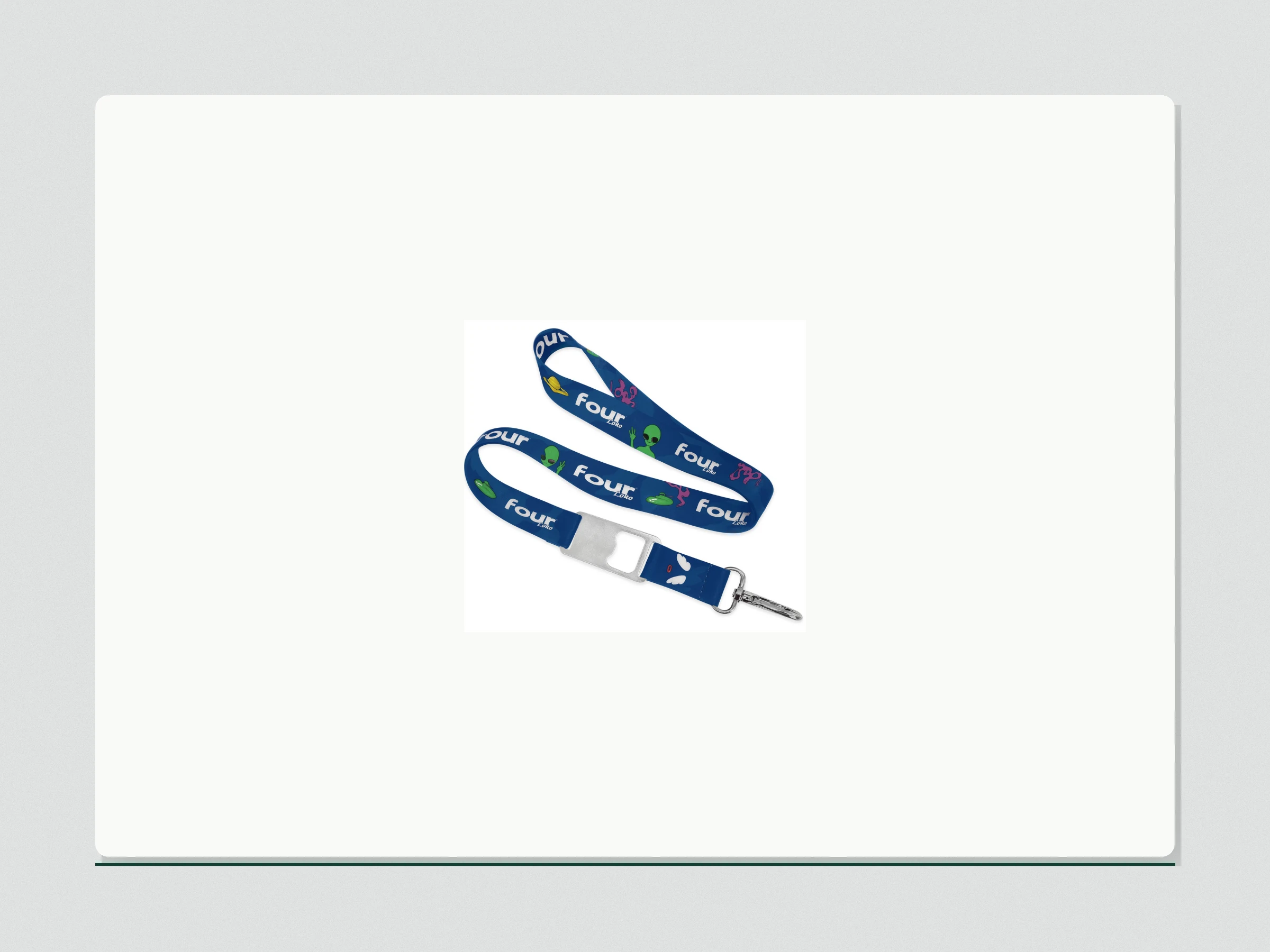 Lanyard destapador producido para Four