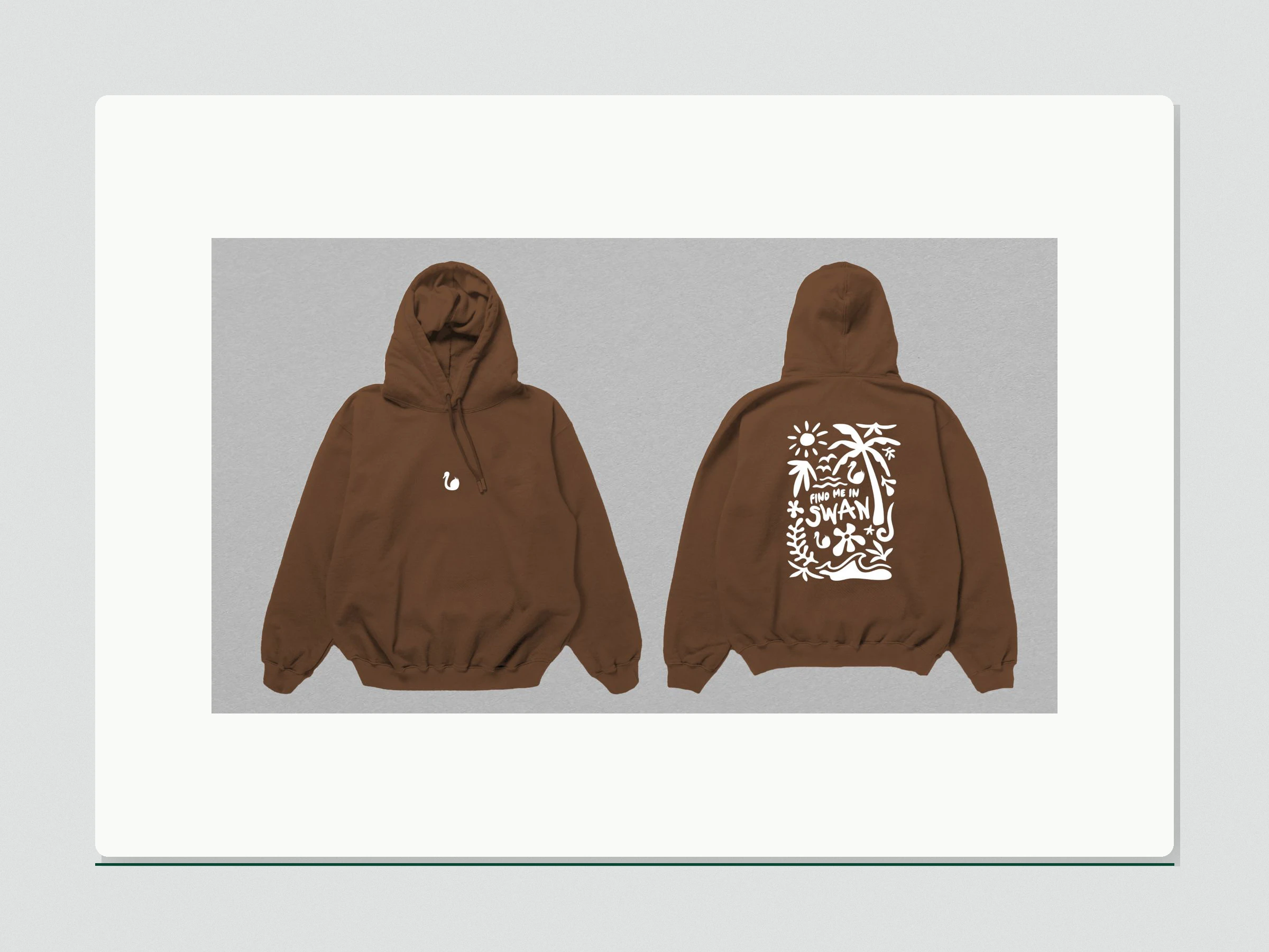 Hoodie marrón producido para Swan