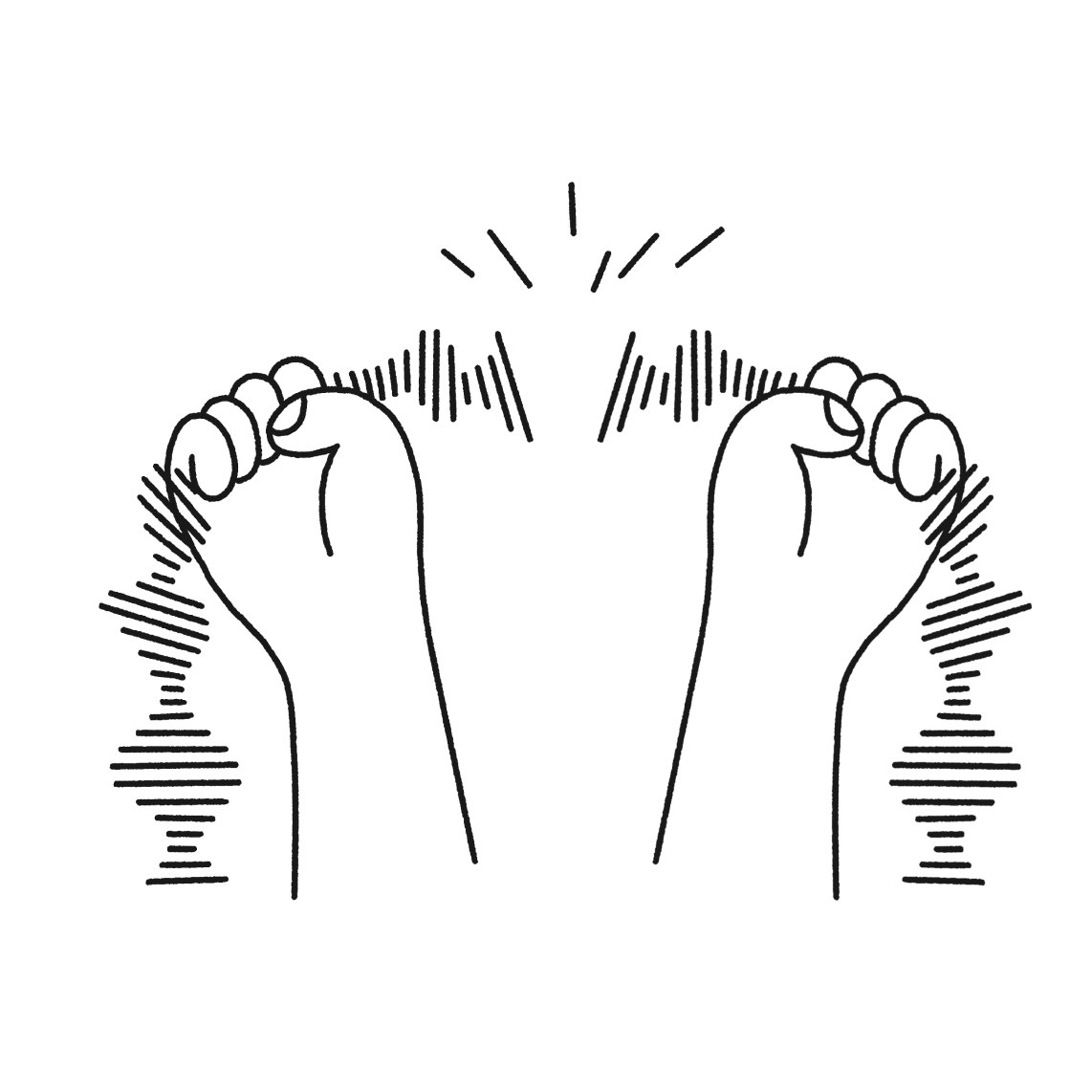 Illustration showing two hands holding a sound wave and snapping it in two.