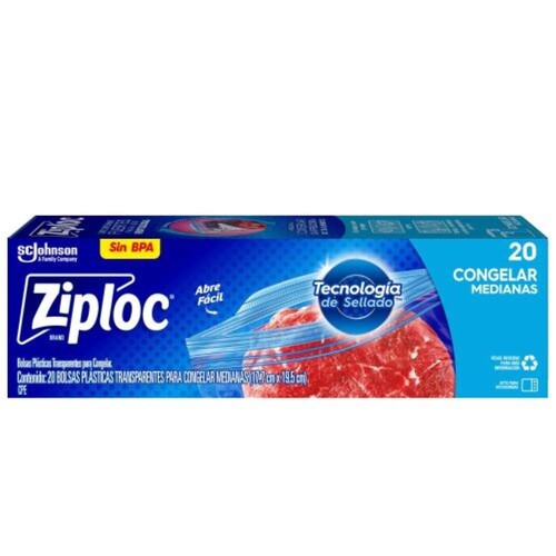 Bolsa Ziploc Resellable Mediana