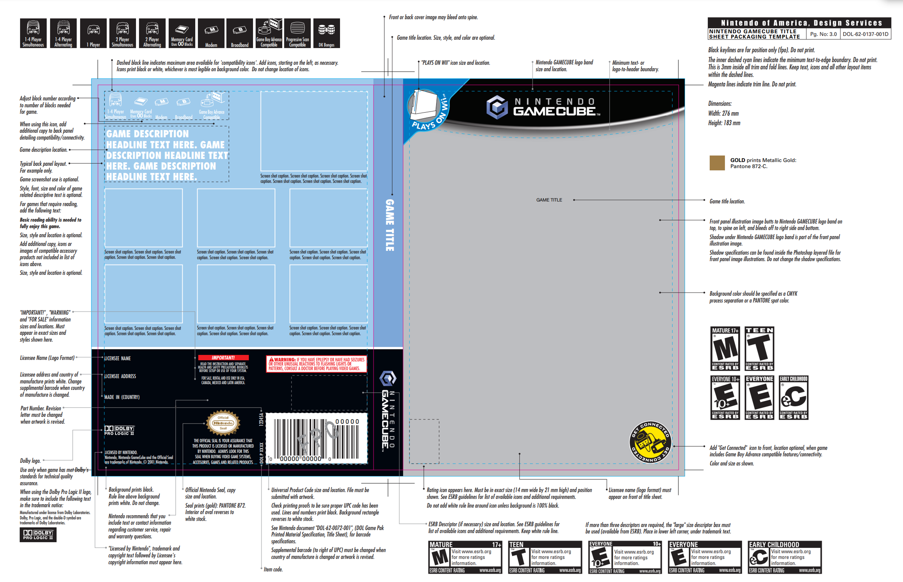 Nintendo GameCube video game technical design document