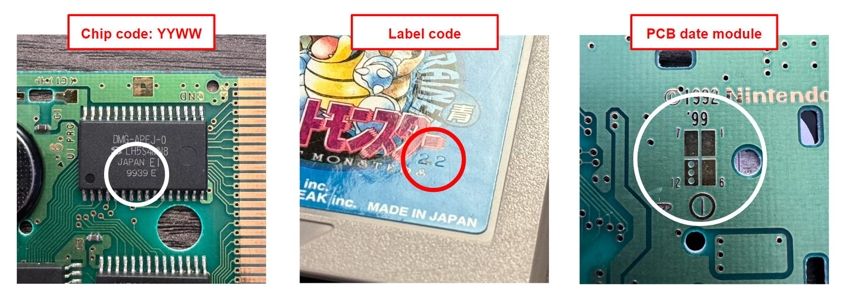 Chip codes plus label stamp codes