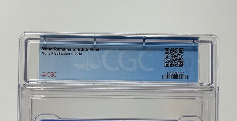 CGC graded What's Left of Edith Finch, back