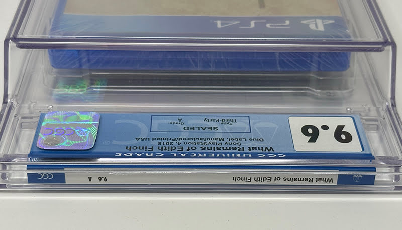 CGC graded What's Left of Edith Finch, graded 9.6 A, top