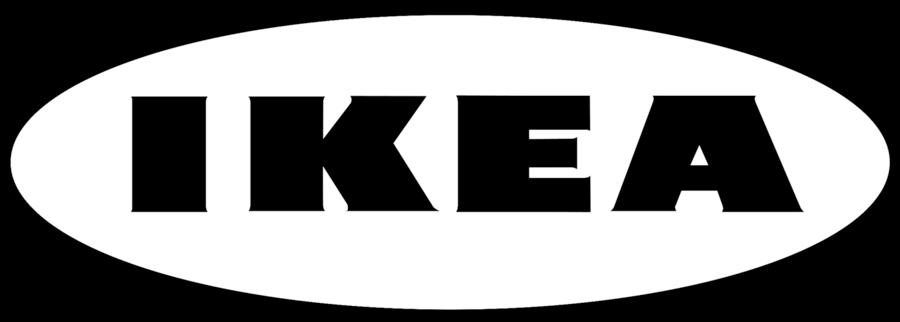 IKEA branded logo example in black and white