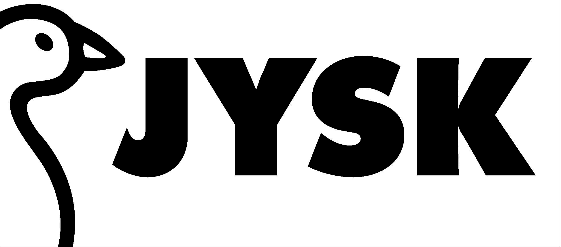 JYSK Logo branding in white and black