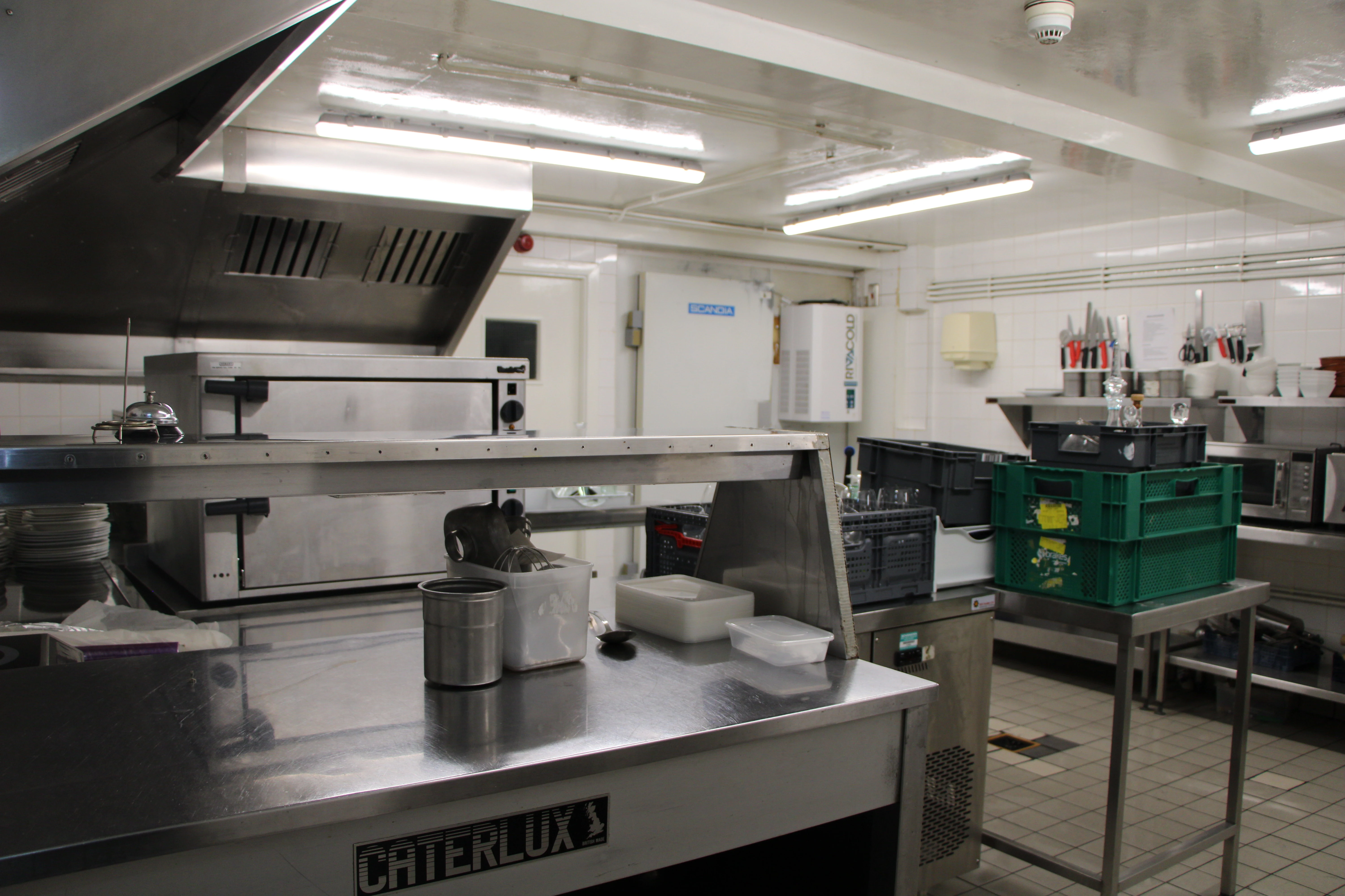 Cleaned commercial kitchen