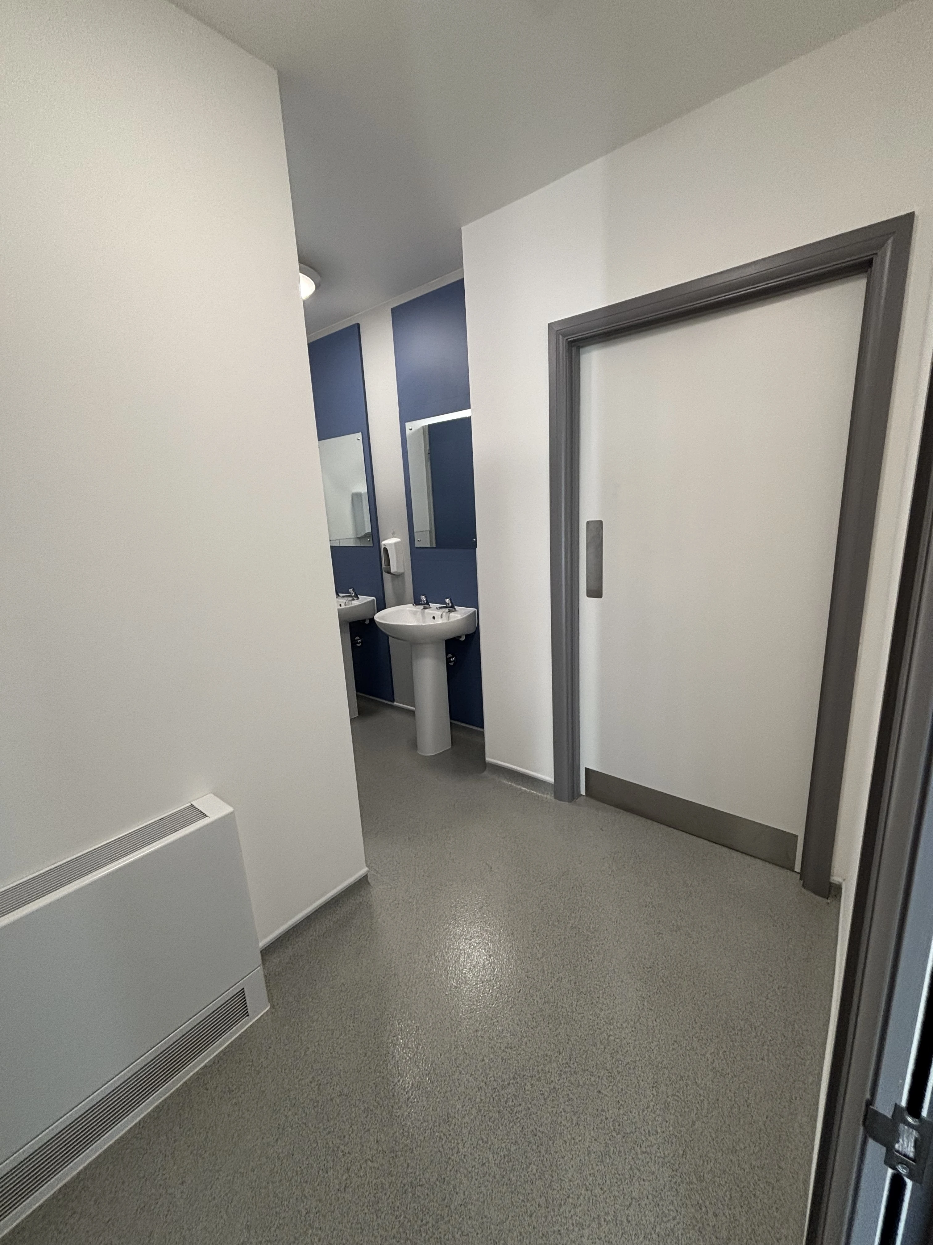 Cleaned commercial restroom