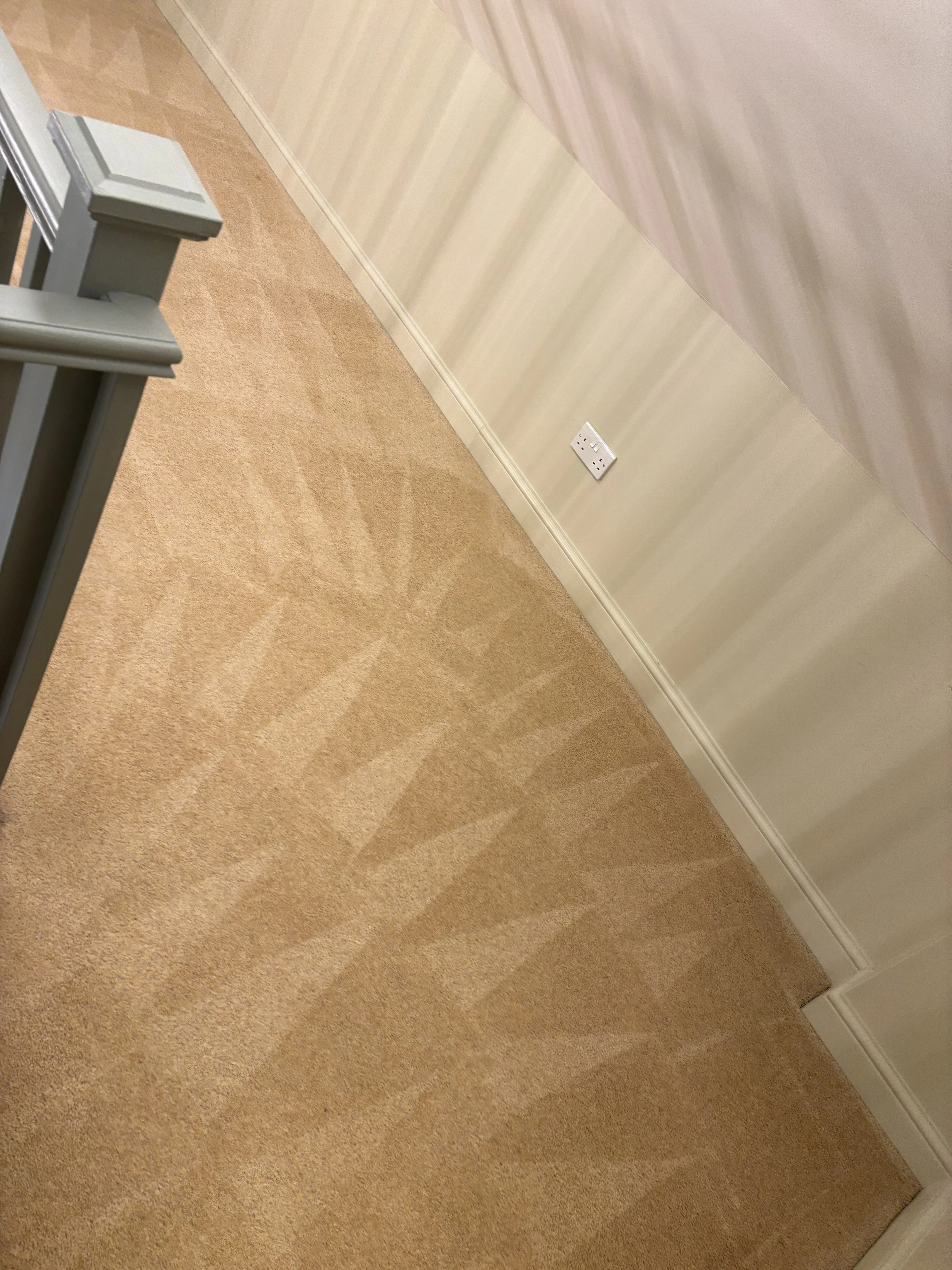 Cleaned room stairway floor