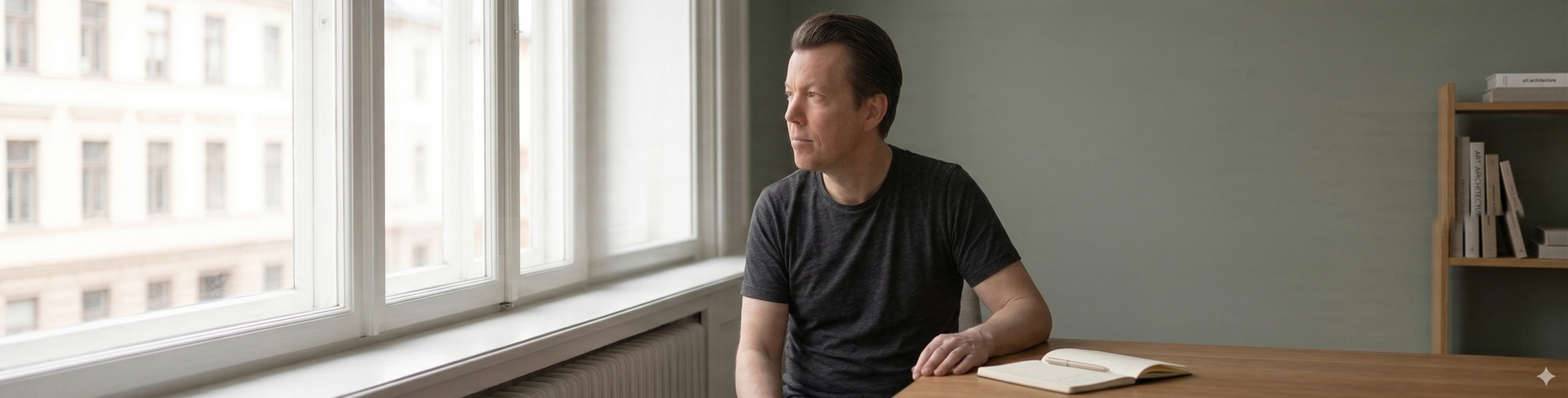 Lasse Dohlmann ved sit skrivebord