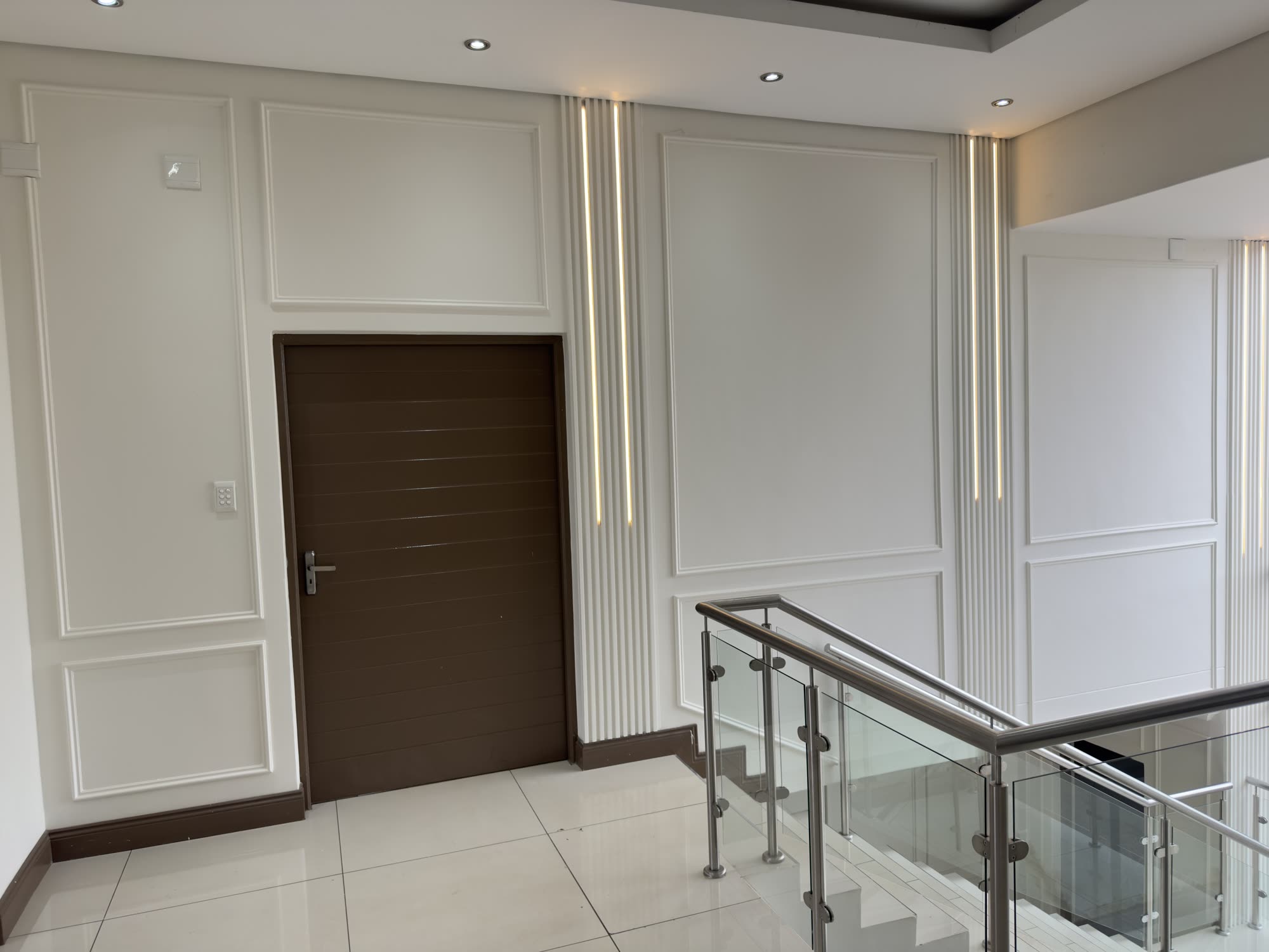 Hallway panelling, door surround