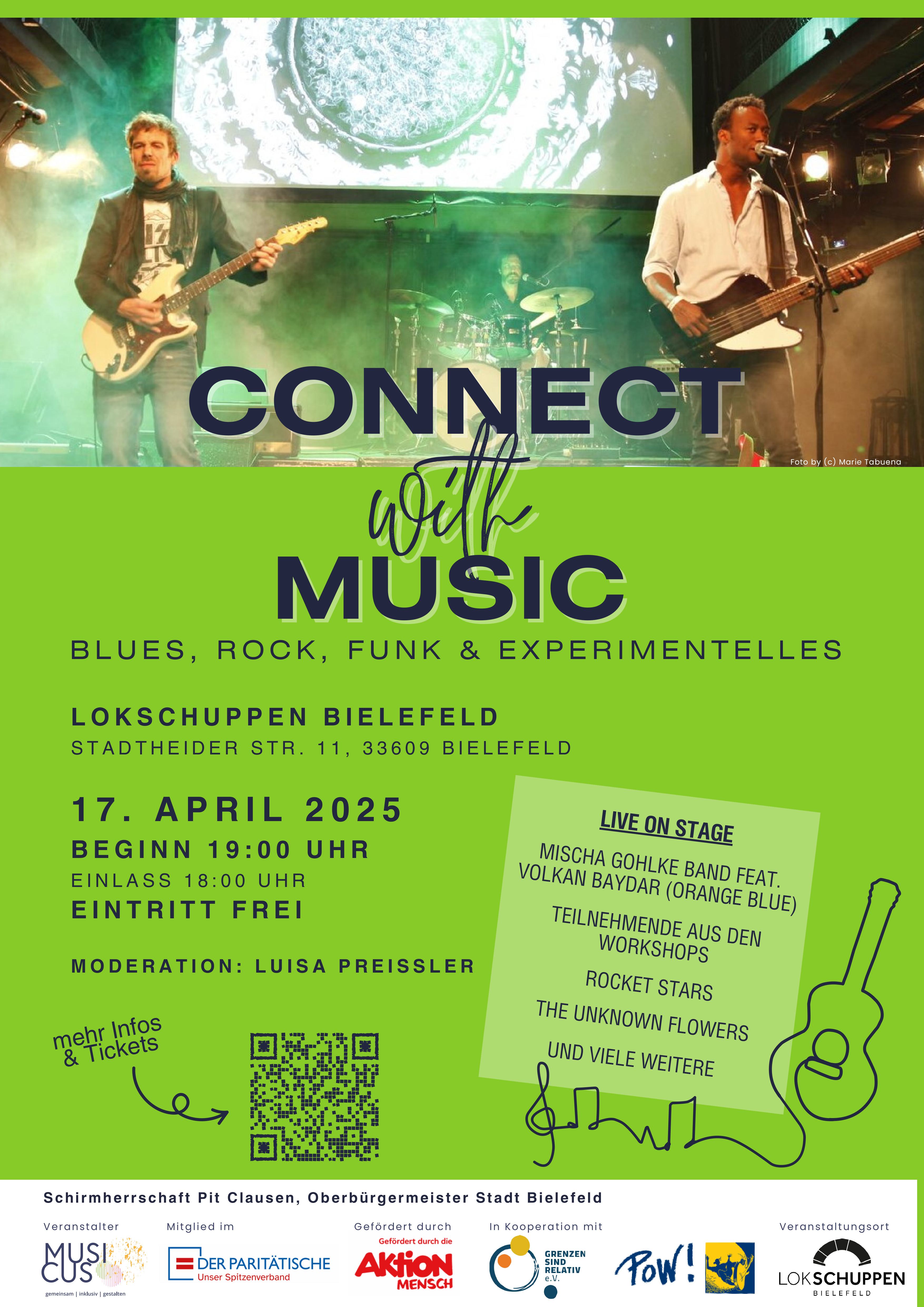 Konzertabend “Connect with music” am 17. April 2025 im Lokschuppen Bielefeld