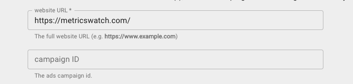 Adding a destination URL in Google's Campaign URL Builder