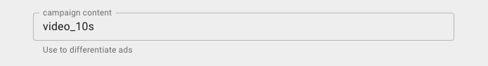 Adding a Campaign Content in Google's Campaign URL Builder
