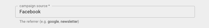 Adding a Campaign Source in Google's Campaign URL Builder