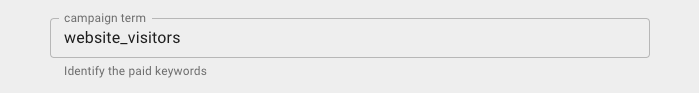 Adding a Campaign Term in Google's Campaign URL Builder