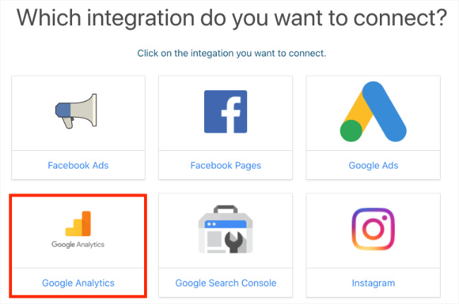 Integration list screenshot