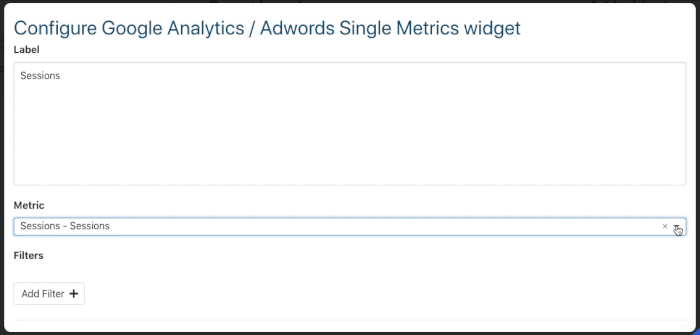 Gif of Google Analytics metrics list