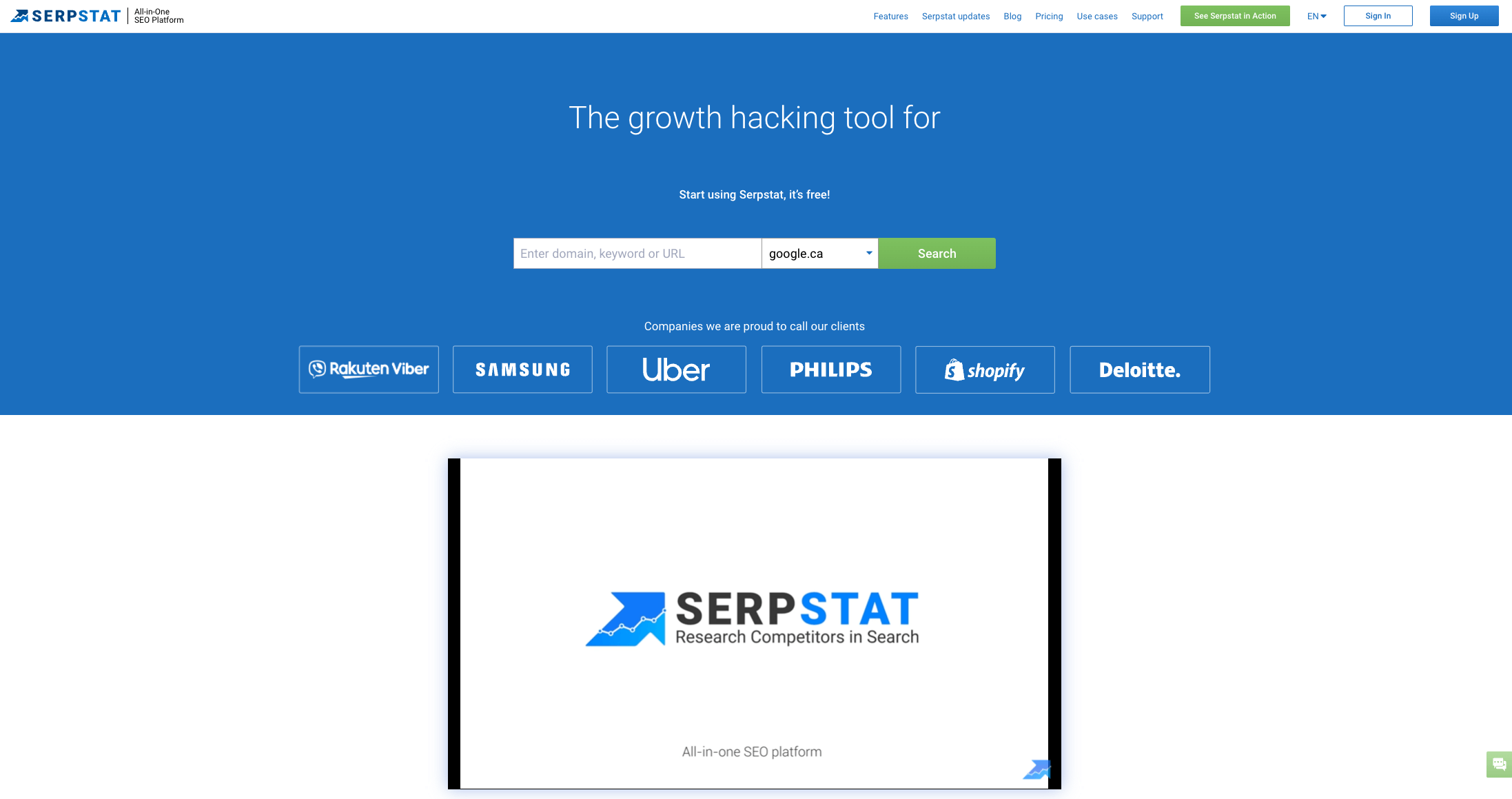 serpstat homepage
