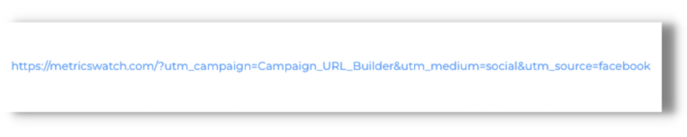 A URL link with a UTM parameter