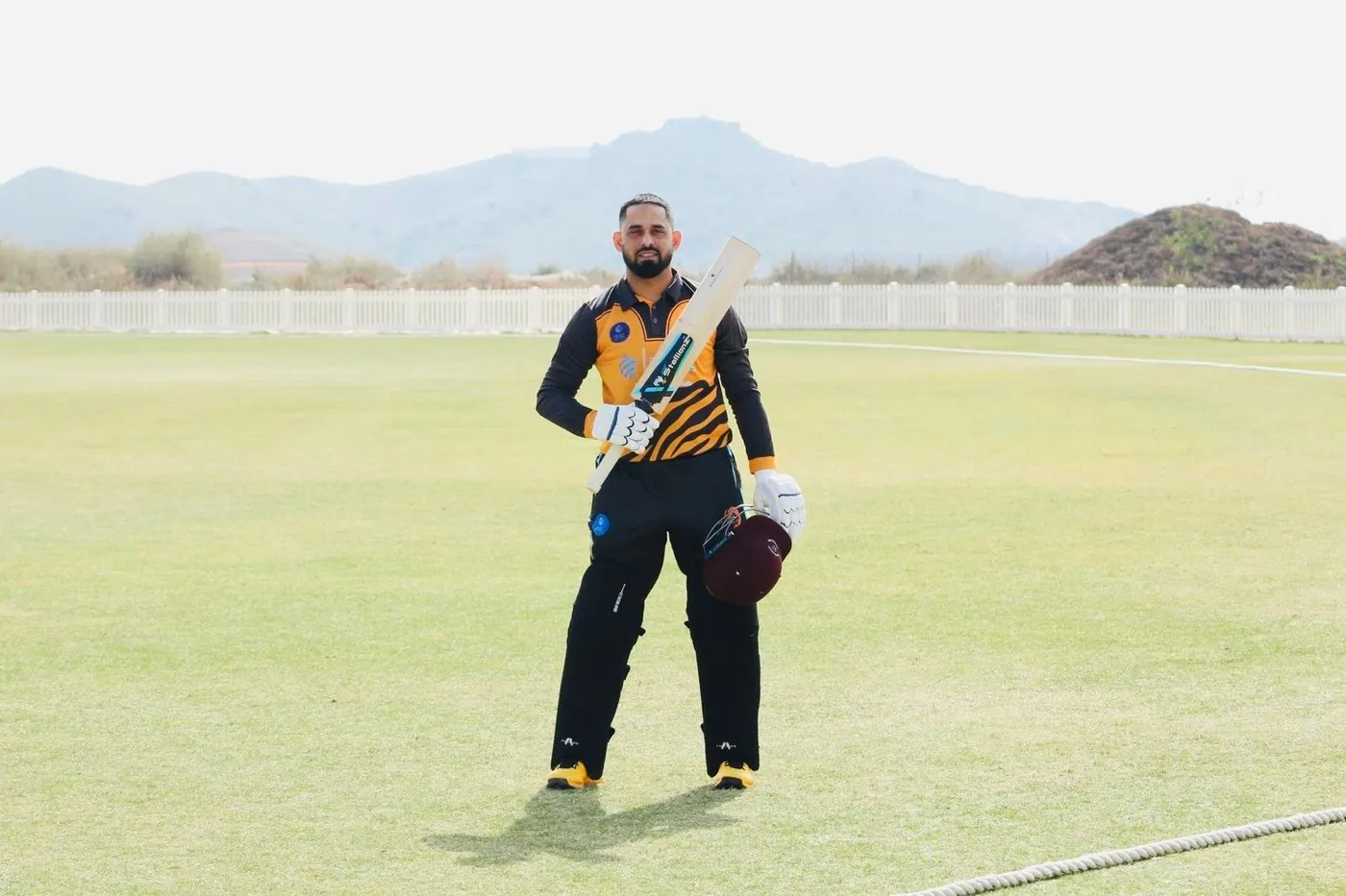 A UK Bangla Tigers player on the field